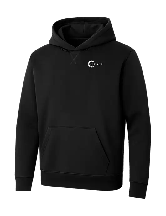 Allmade Deep Black Organic French Terry Pullover Hoodie w/Cloyes Logo