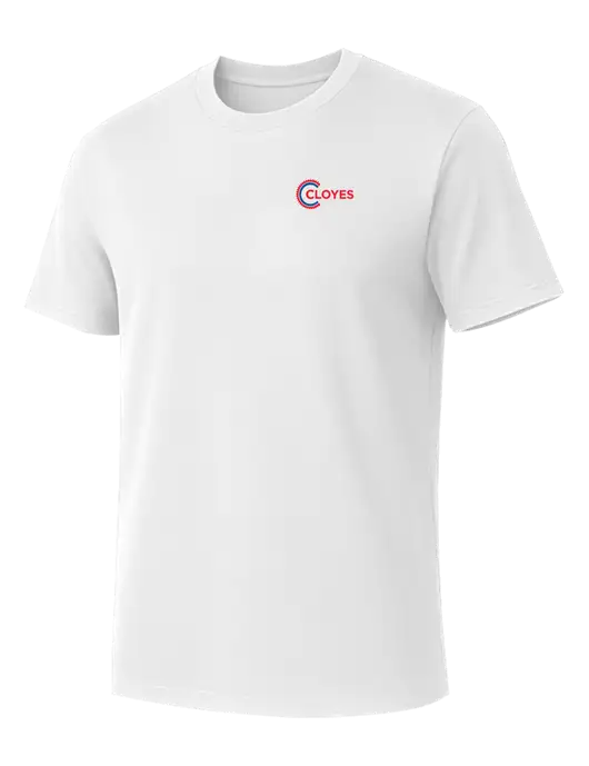 Allmade Bright White Organic Cotton Tee w/Cloyes Logo