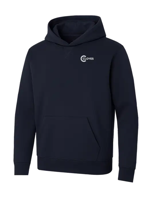 Allmade Dark Navy Organic French Terry Pullover Hoodie w/Cloyes Logo