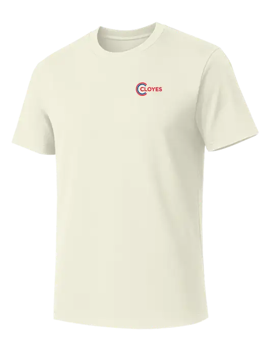 Allmade White Sand Organic Cotton Tee w/Cloyes Logo