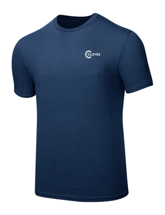 Seriously Soft Deep Slate Blue T-Shirt w/Cloyes Logo