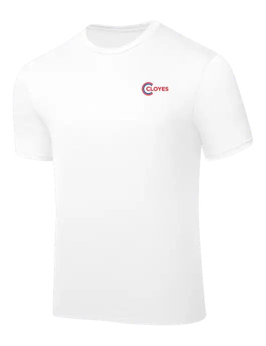White PosiCharge Competitor Tee w/Cloyes Logo