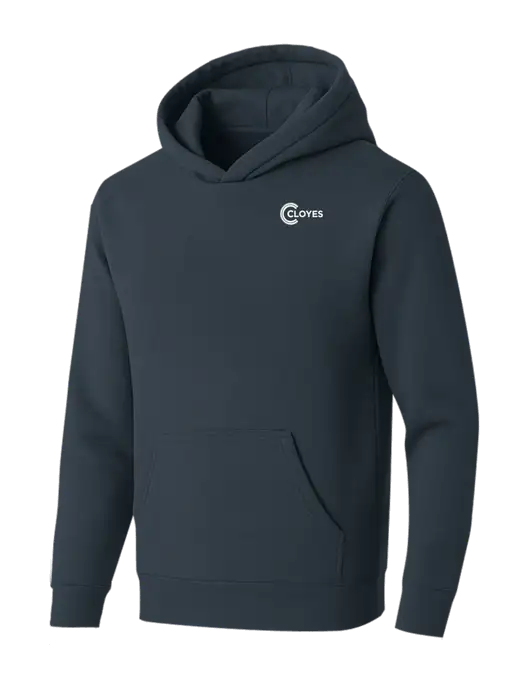 BELLA+CANVAS Dark Grey Sponge Fleece Pullover Hoodie w/Cloyes Logo