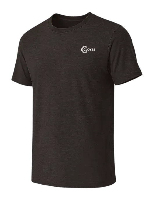BELLA+CANVAS Dark Grey Heather CVC Short Sleeve Tee w/Cloyes Logo