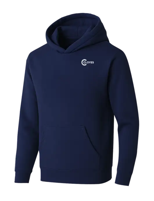 BELLA+CANVAS Navy Sponge Fleece Pullover Hoodie w/Cloyes Logo