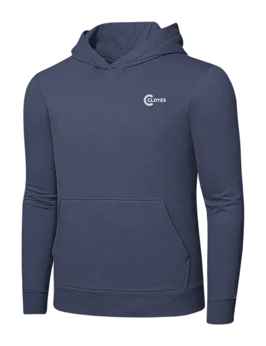 Steel Blue 7.8. oz Ring Spun Hooded Sweatshirt w/Cloyes Logo