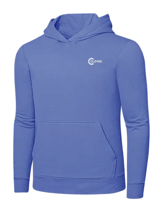 Carolina Blue 7.8 oz Ring Spun Hooded Sweatshirt w/Cloyes Logo