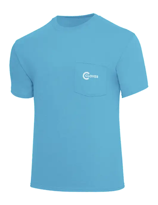 Core Blend Light Sapphire Blue Pocket T-Shirt w/Cloyes Logo