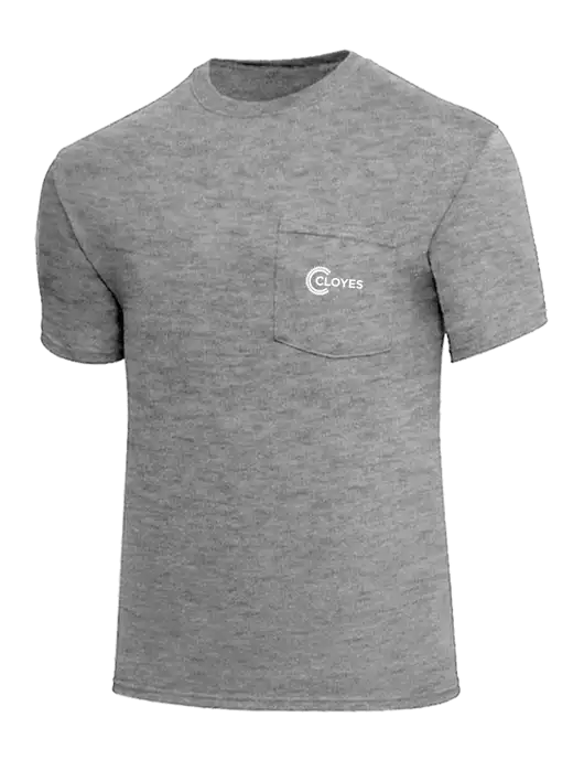 Core Blend Medium Grey Heather Pocket T-Shirt w/Cloyes Logo