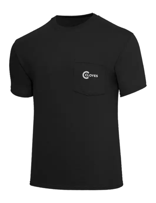Core Blend Black Pocket T-Shirt w/Cloyes Logo
