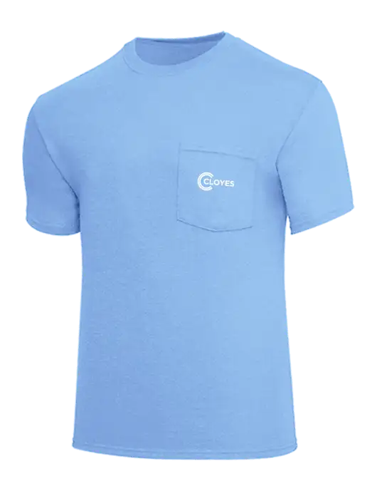 Core Blend Light Blue Pocket T-Shirt w/Cloyes Logo