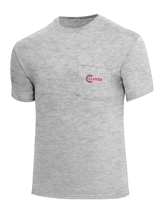 Core Blend Light Grey Heather Pocket T-Shirt w/Cloyes Logo