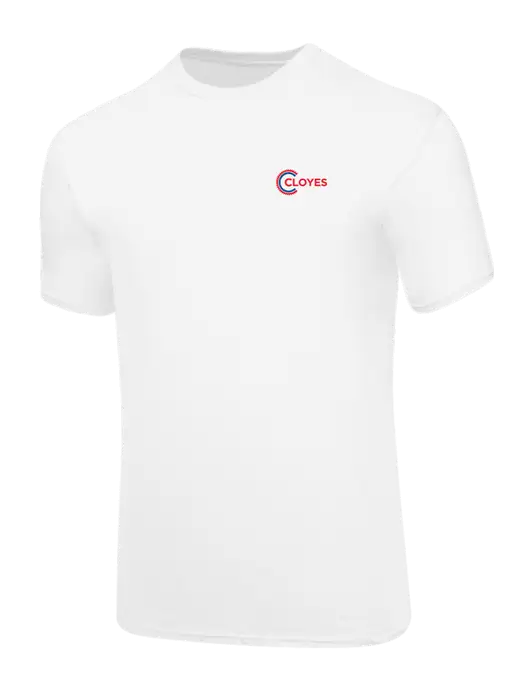 Core Blend White T-Shirt w/Cloyes Logo
