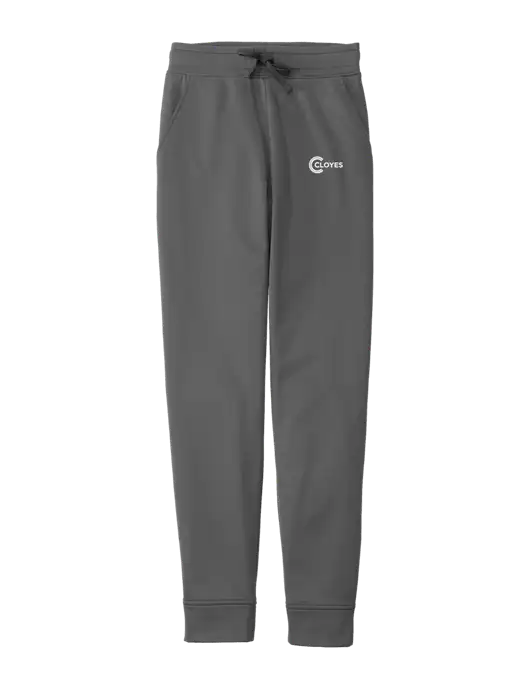 Sport-Wick Dark Grey Fleece Jogger w/Cloyes Logo