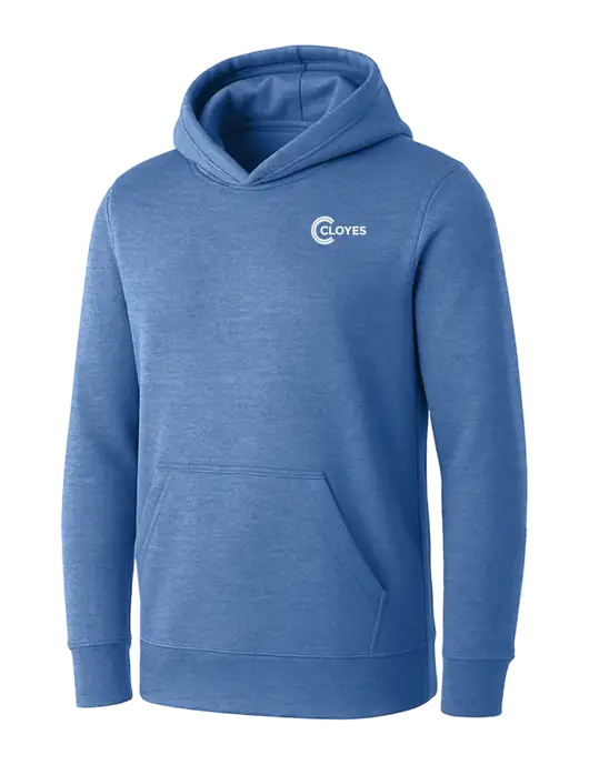 Womens Royal Heather Core Fleece Pullover Hooded Sweatshirt w/Cloyes Logo