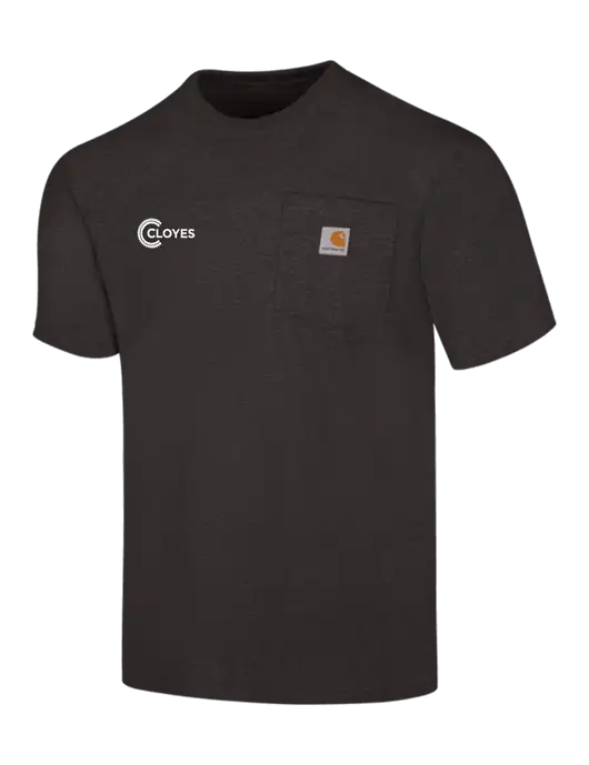 Carhartt Workwear Charcoal Heather Pocket Short Sleeve T-Shirt w/Cloyes Logo