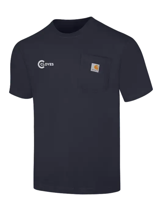 Carhartt Workwear Dark Navy Pocket Short Sleeve T-Shirt w/Cloyes Logo
