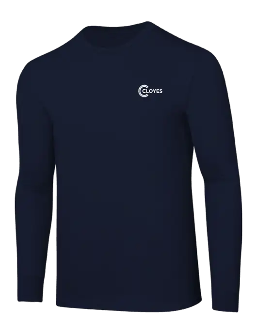 Core Blend Navy Long Sleeve Tee w/Cloyes Logo