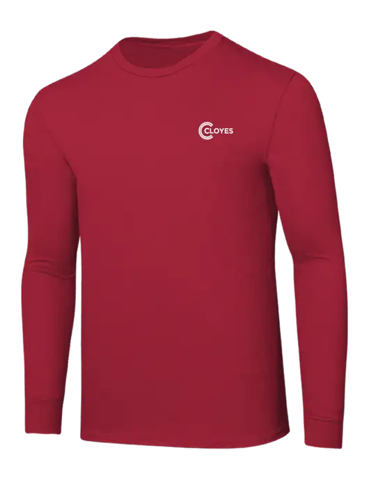 Core Blend Red Long Sleeve Tee w/Cloyes Logo