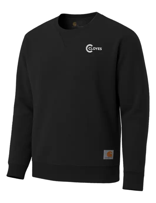 Carhartt Black Midweight Crewneck Sweatshirt w/Cloyes Logo