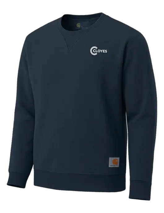 Carhartt Navy Midweight Crewneck Sweatshirt w/Cloyes Logo