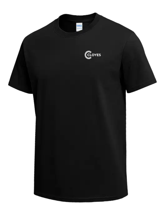 Black Heavyweight 6.1 oz T-Shirt w/Cloyes Logo