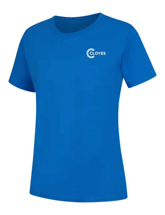 Womens Royal Blue Core Blend Tee w/Cloyes Logo