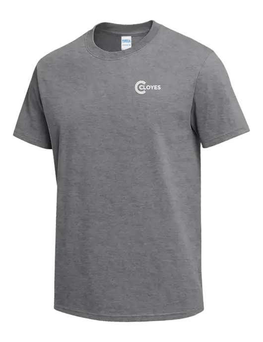 Medium Grey Heather Heavyweight 6.1 oz T-Shirt w/Cloyes Logo