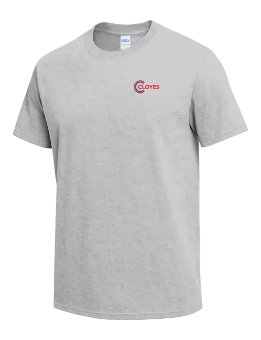 Light Grey Heather Heavyweight 6.1 oz T-Shirt w/Cloyes Logo