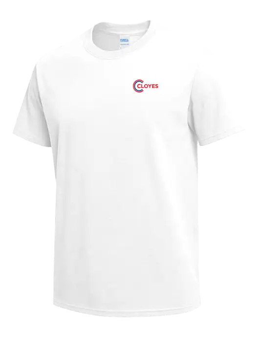 White Heavyweight 6.1 oz T-Shirt w/Cloyes Logo
