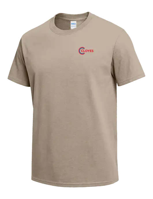Tan Heavyweight 6.1 oz T-Shirt w/Cloyes Logo