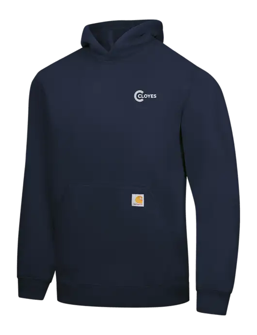 Carhartt Navy Midweight Hooded Sweatshirt w/Cloyes Logo