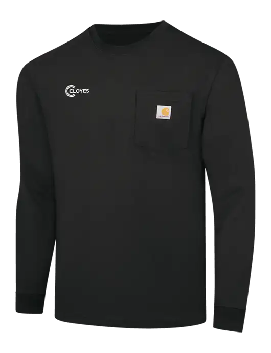 Carhartt Black Workwear Pocket Long Sleeve T-Shirt w/Cloyes Logo