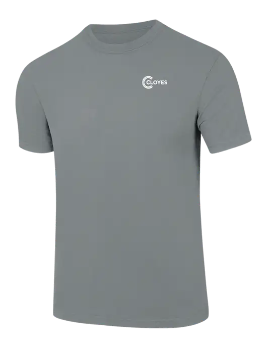 Comfort Colors 6.1 oz Medium Grey Heavyweight Ring Spun T-Shirt w/Cloyes Logo