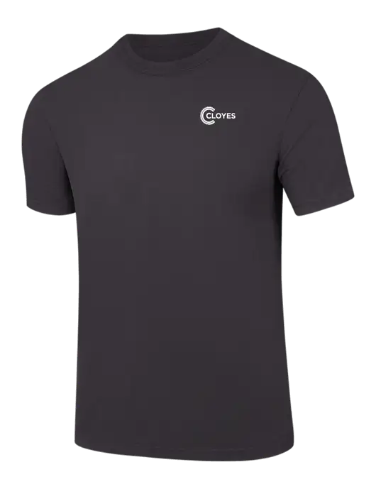 Comfort Colors 6.1 oz Dark Grey Heavyweight Ring Spun T-Shirt w/Cloyes Logo
