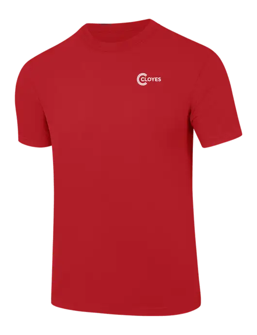 Comfort Colors 6.1 oz Red Heavyweight Ring Spun T-Shirt w/Cloyes Logo