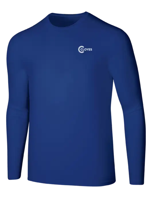 Seriously Soft Dark Royal Long Sleeve T-Shirt w/Cloyes Logo