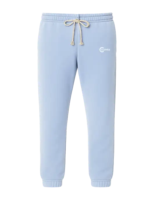 Comfort Colors Garment-Dyed Light Blue Lightweight Fleece Sweatpants w/Cloyes Logo