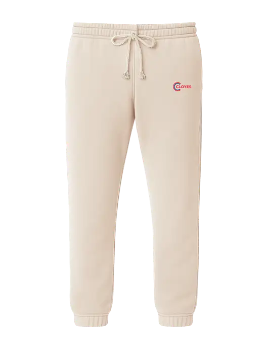Comfort Colors Garment-Dyed Ivory Lightweight Fleece Sweatpants w/Cloyes Logo