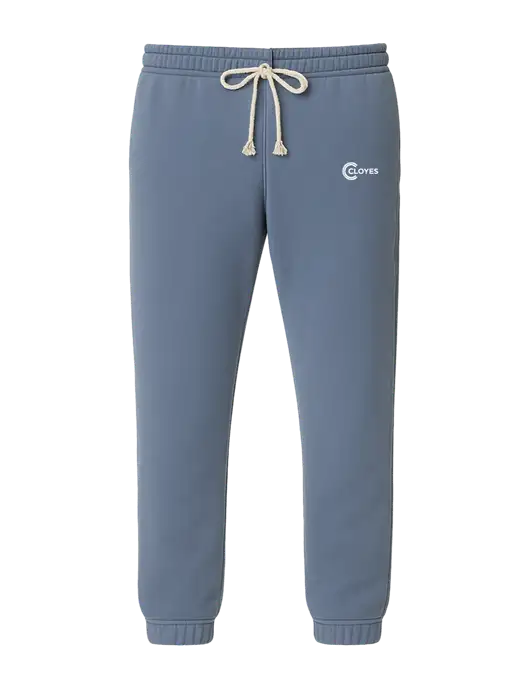 Comfort Colors Garment-Dyed Slate Blue Lightweight Fleece Sweatpants w/Cloyes Logo
