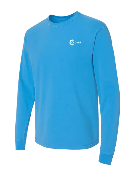 Comfort Colors Garment-Dyed Royal  Heavyweight Long Sleeve T-Shirt w/Cloyes Logo