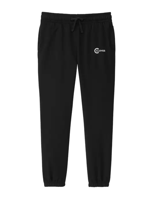 District Womens Black Fleece Sweatpants w/Cloyes Logo