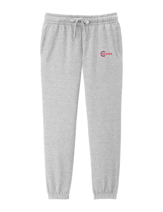 District Womens Light Heather Grey Fleece Sweatpants w/Cloyes Logo