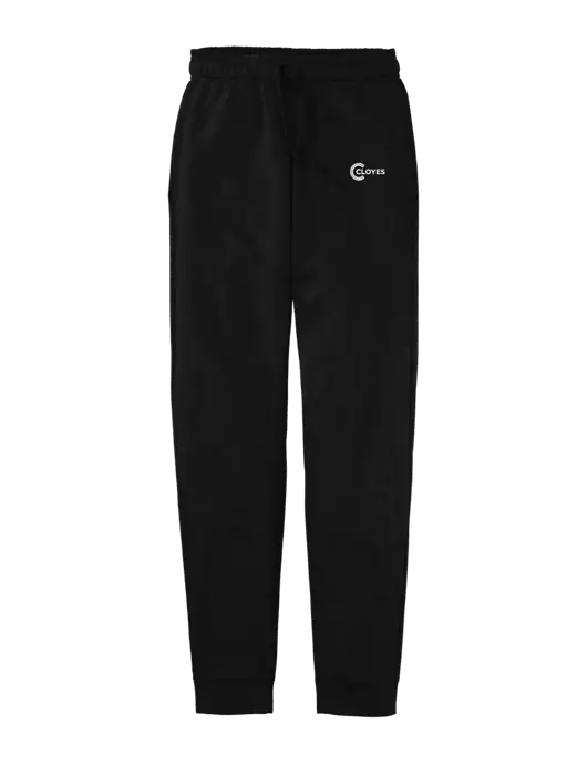 Core Fleece Black Jogger w/Cloyes Logo