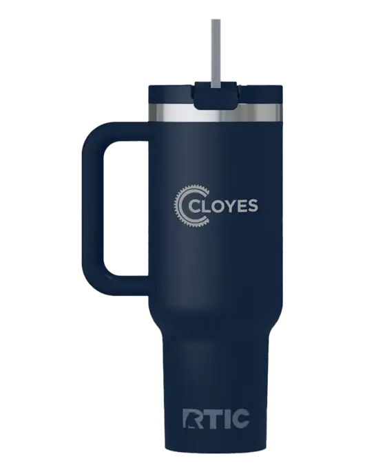 RTIC Road Trip 40 oz Navy Tumbler  w/Cloyes Logo