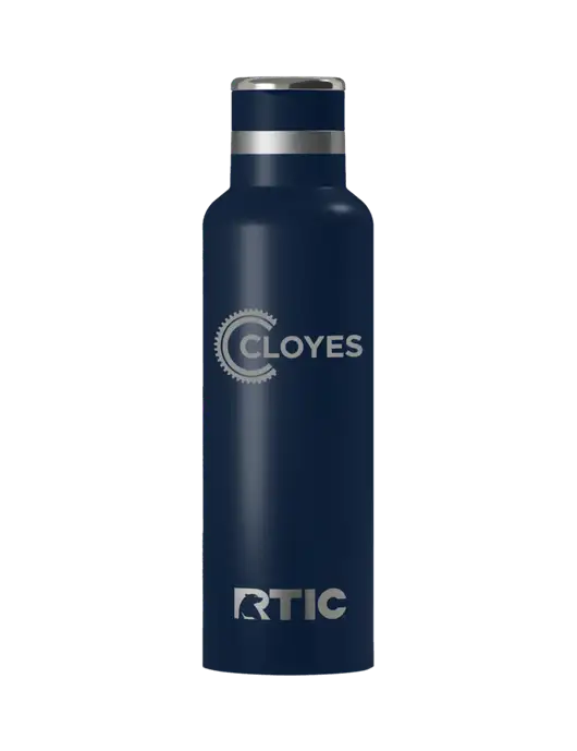 RTIC Journey 20 oz Navy Bottle w/Cloyes Logo