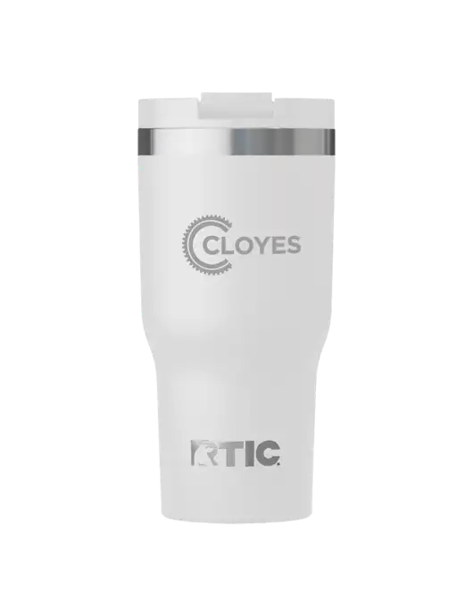 RTIC Essential 30 oz White Tumbler w/Cloyes Logo