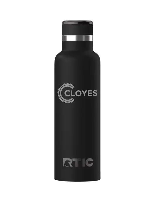 RTIC Journey 20 oz Black Bottle w/Cloyes Logo