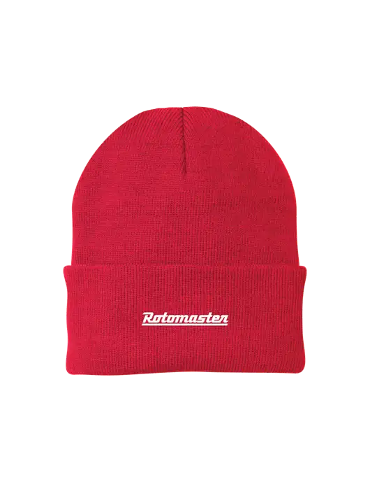 Red Knit Cap w/Rotomaster Logo