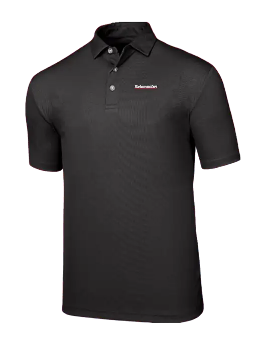 Callaway Birdseye Black Polo w/Rotomaster Logo